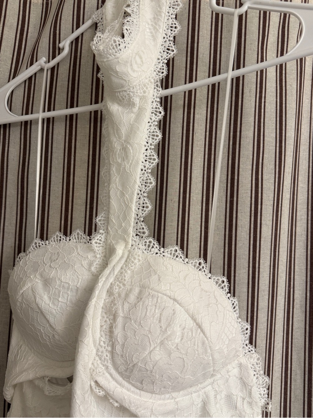 Princesa White Lace Drop Waist Maxi Dress - 12th Tribe - Picture 6 of 10